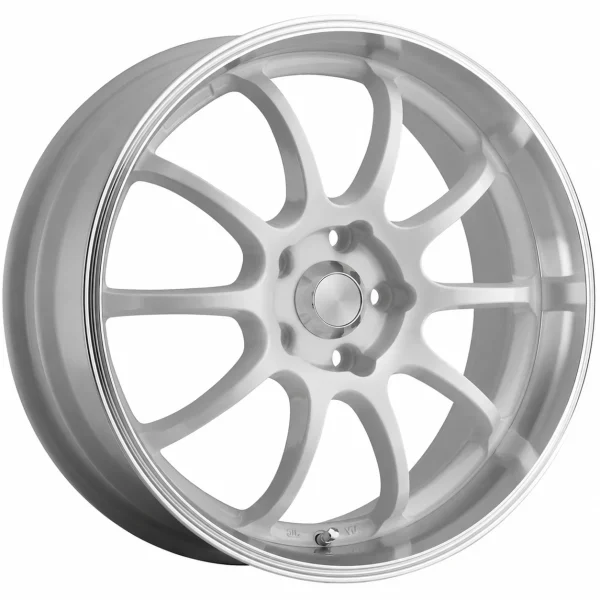 LUGLUME Elite Konig Lightning White w/ Machined Lip 16x7 | 5x100/5x114.3 (LI67T0440W)