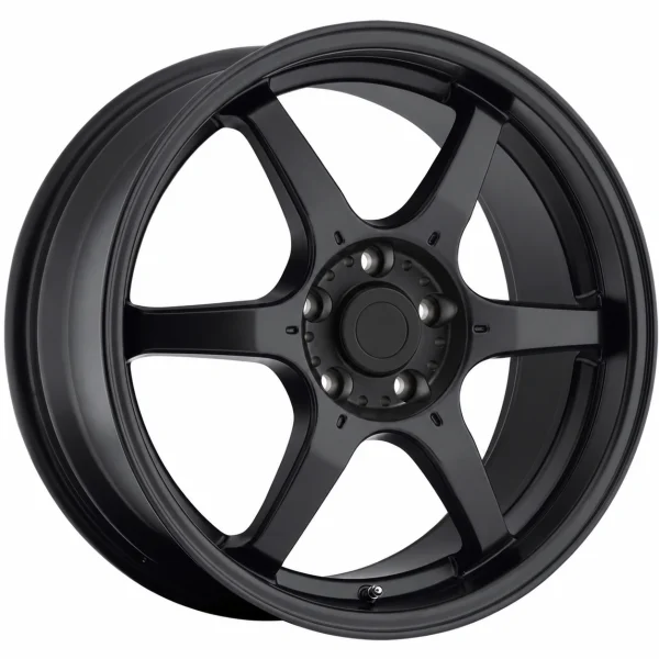 LUGLUME Luxe Konig Backbone Matte Black 16x7 | 4x100 (BC67100405)