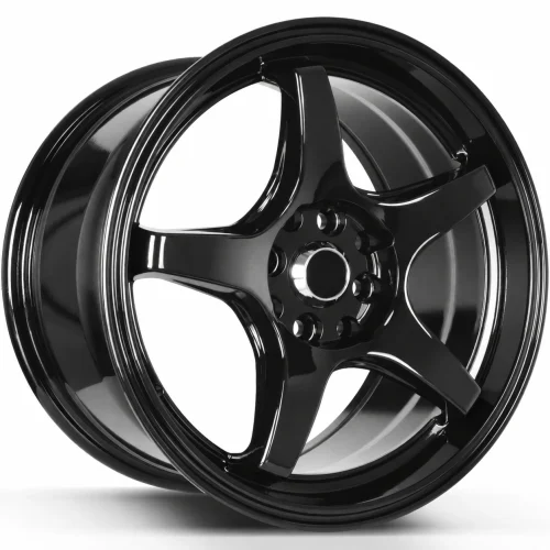 LUGLUME Elite Versus Racing VS005 Gloss Black 16x7.5 | 4x100/4x114.3 (VS00516758H/114.3+35BLACK)