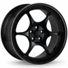 LUGLUME Classic Enkei PF06 Black w/ Machined Lip Ring 16x8 | 4x100 (545-680-4930BKM)