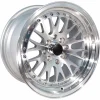 LUGLUME Timeless MST Wheels MT10 Silver w/ Machined Face 16x8 | 4x100/4x114.3 (10-6816-20-SILF)