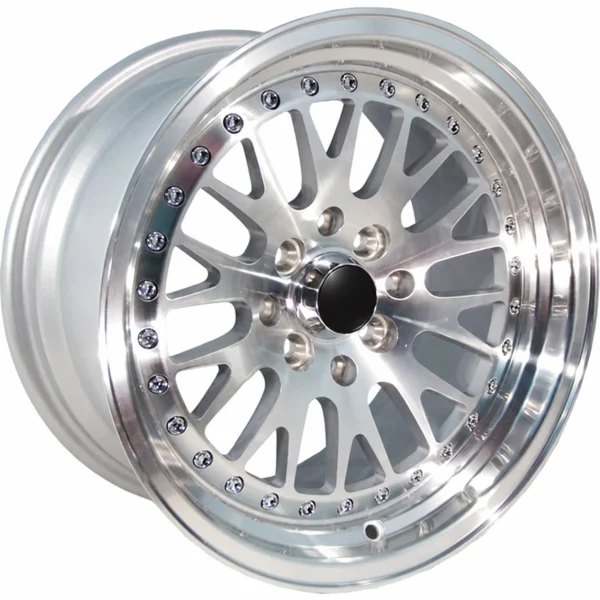 LUGLUME Timeless MST Wheels MT10 Silver w/ Machined Face 16x8 | 4x100/4x114.3 (10-6816-20-SILF)