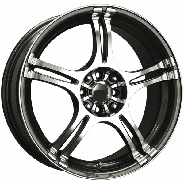 LUGLUME Classic Konig Incident Graphite w/ Machined Spoke Faces and Outer Lip 16x7 | 5x108/5x115 (1N76T85406)